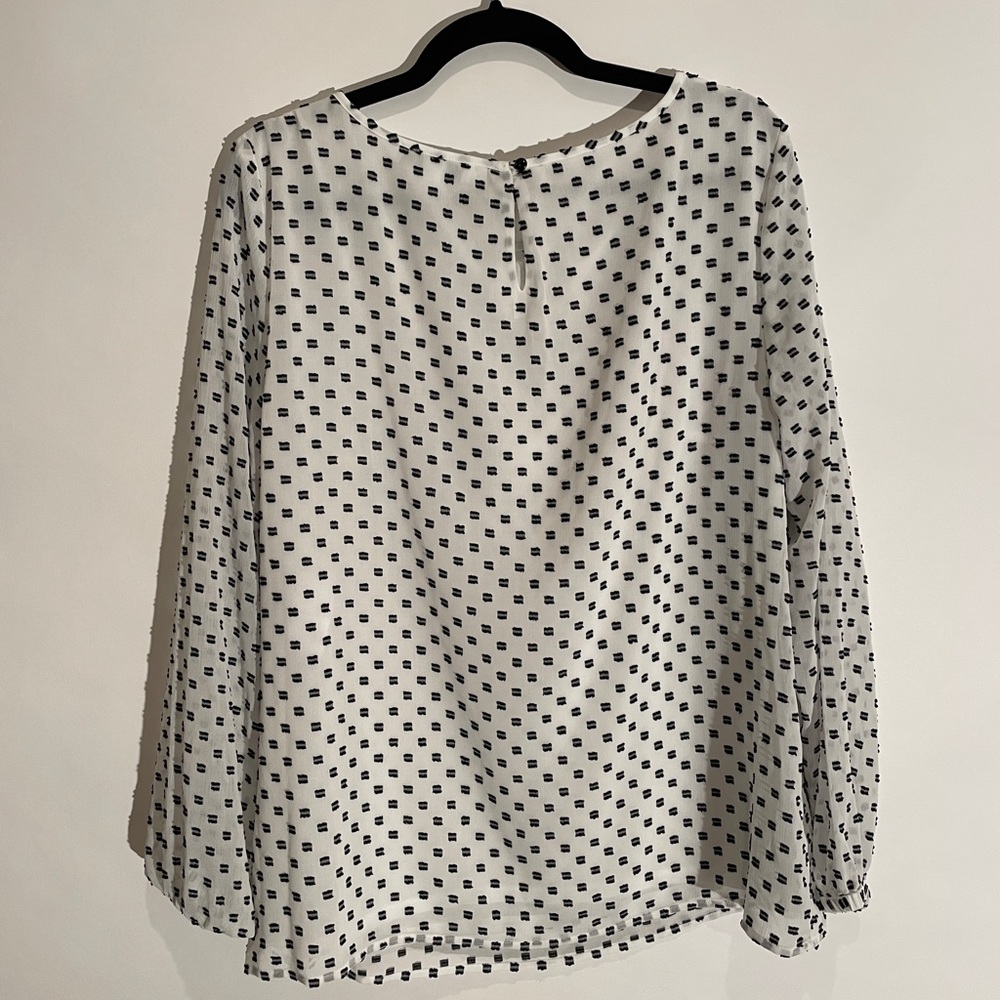 Nine West Black and White Blouse